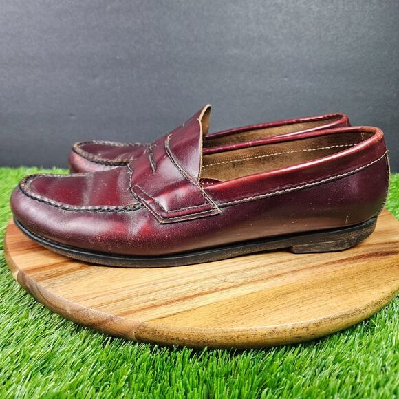 GH Bass Weejuns Logan Shoes Mens Size 9.5 D Burgundy Leather Penny Loafers main image 10